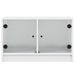 TV-Schrank Mit Glastüren Weiß 68x37x42 Cm_voghion.com