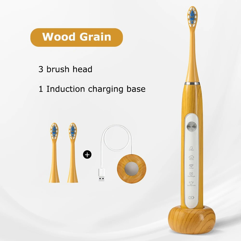 Portable Sonic Adult's Electric Toothbrush 5 Modes 2 Mins Smart Timer Rechargeble Teeth apparatus 4 Hours Fast Charge_voghion.com