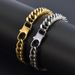 Titanium Steel Double Weave Four-Sided Polished Cuban Bracelet Hip-Hop Personality Fashion Simple Men's Jewelry_voghion.com