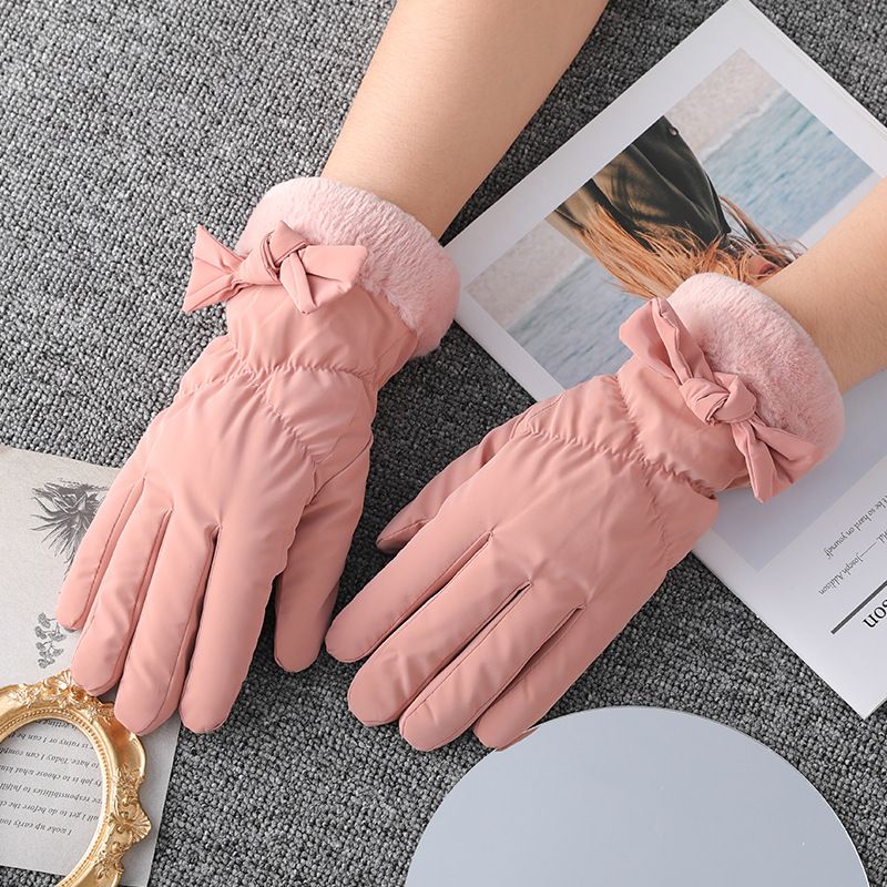 Winter Thickened Warm Gloves Women Winter Autumn Winter Ladies Outdoor Cycling Touch Screen Windproof Waterproof Plus Velvet Warm_voghion.com