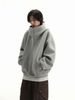 Loose Culture Oversized Air Layer Gray Hoodie Autumn Winter Unisex Style Jacket For Women_voghion.com