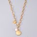 L51 Pearl Gold Little Bee Thick Chain Necklace For Women With Short Design Sense, Korean Version Trendy And Cool,_voghion.com
