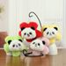 Panda Adorable Colorful Plush Keychain Accessory With Cute Flower Design For Bags_voghion.com