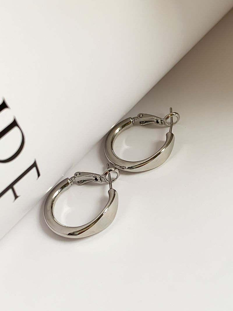 S Silver Needle Niche Ins Minimalist Cold Style Design Sense Trendy Hoop Earrings For Women_voghion.com