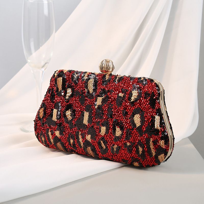 Hot Selling Retro Damestas 2024 Nieuwe Handtas Dames Geborduurde Pailletten Luipaardprint Dinertas Banket Handtas_voghion.com