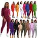Women's Long Sleeve Tracksuit Set - Stylish & Comfortable Solid Color Outfit For Fall/Winter, Casual Elegant Lounge Wear_voghion.com
