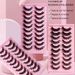 False eyelashes 10 pairs of large roll natural fiber curl eyelashes thick natural_voghion.com