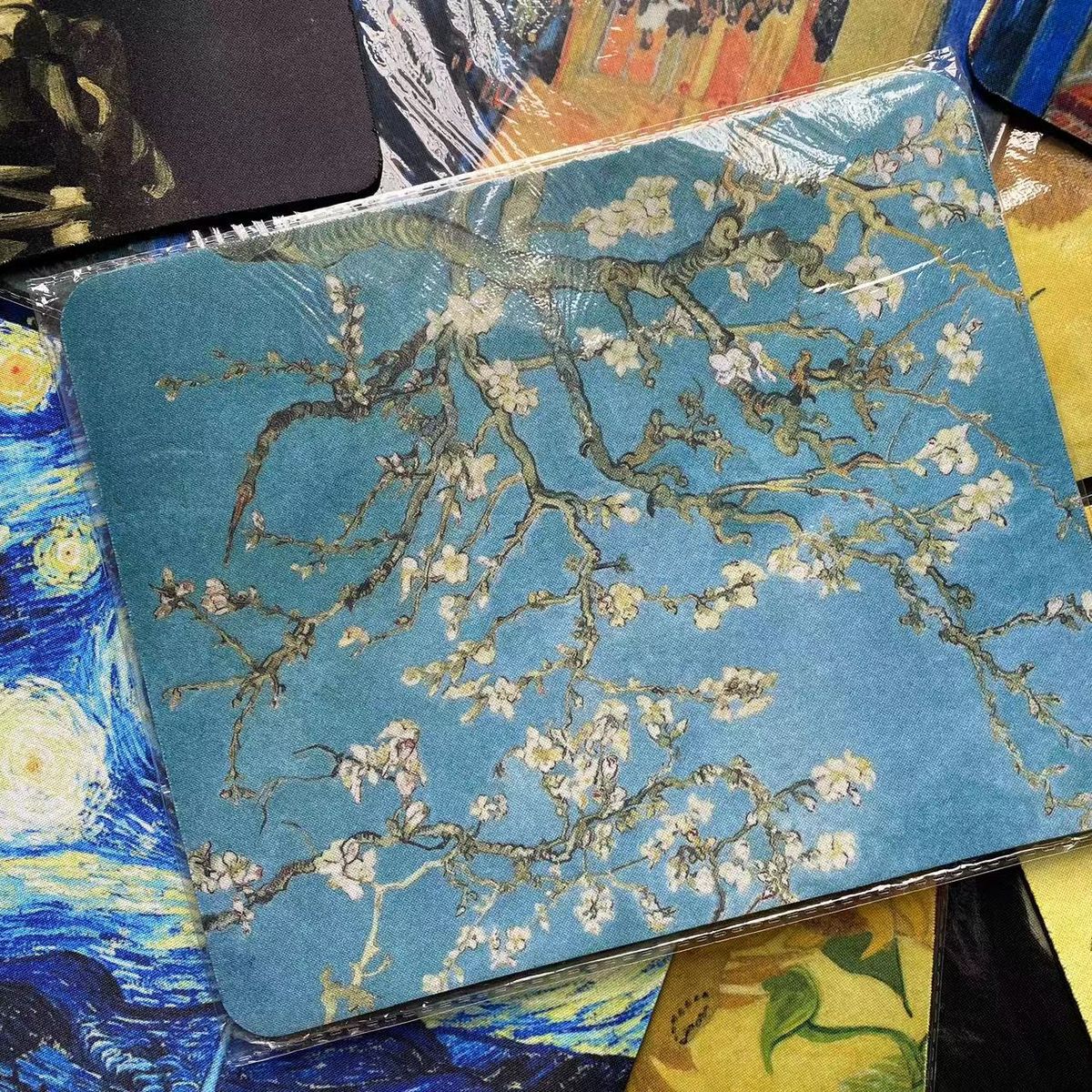 Unbeatable Quality Mouse Van Gogh Office Learning Entertainment Non Slip Soft Cushion Starry Night Suower Cafe Square Pad_voghion.com