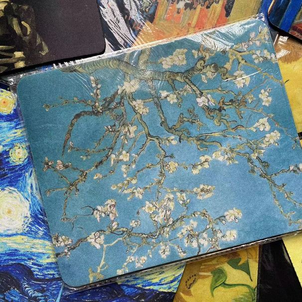 Unbeatable Quality Mouse Van Gogh Office Learning Entertainment Non Slip Soft Cushion Starry Night Suower Cafe Square Pad_voghion.com