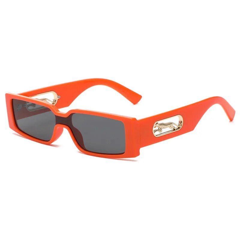 Lunettes de soleil rectangulaires de marque pour femmes et hommes, léopard carré, Punk, nuances UV400_voghion.com