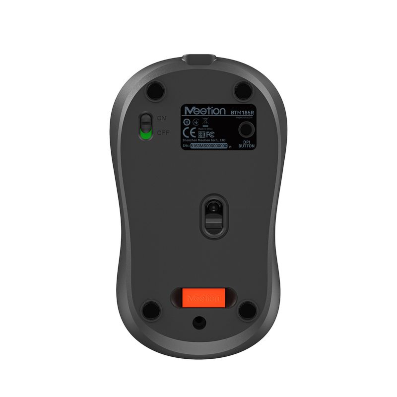 MEETION BTM185R Wireless Dual Mode Mouse With Battery Indicator, Rechargeable, 2400DPI, Ergonomic Design For Laptop/Desktop_voghion.com
