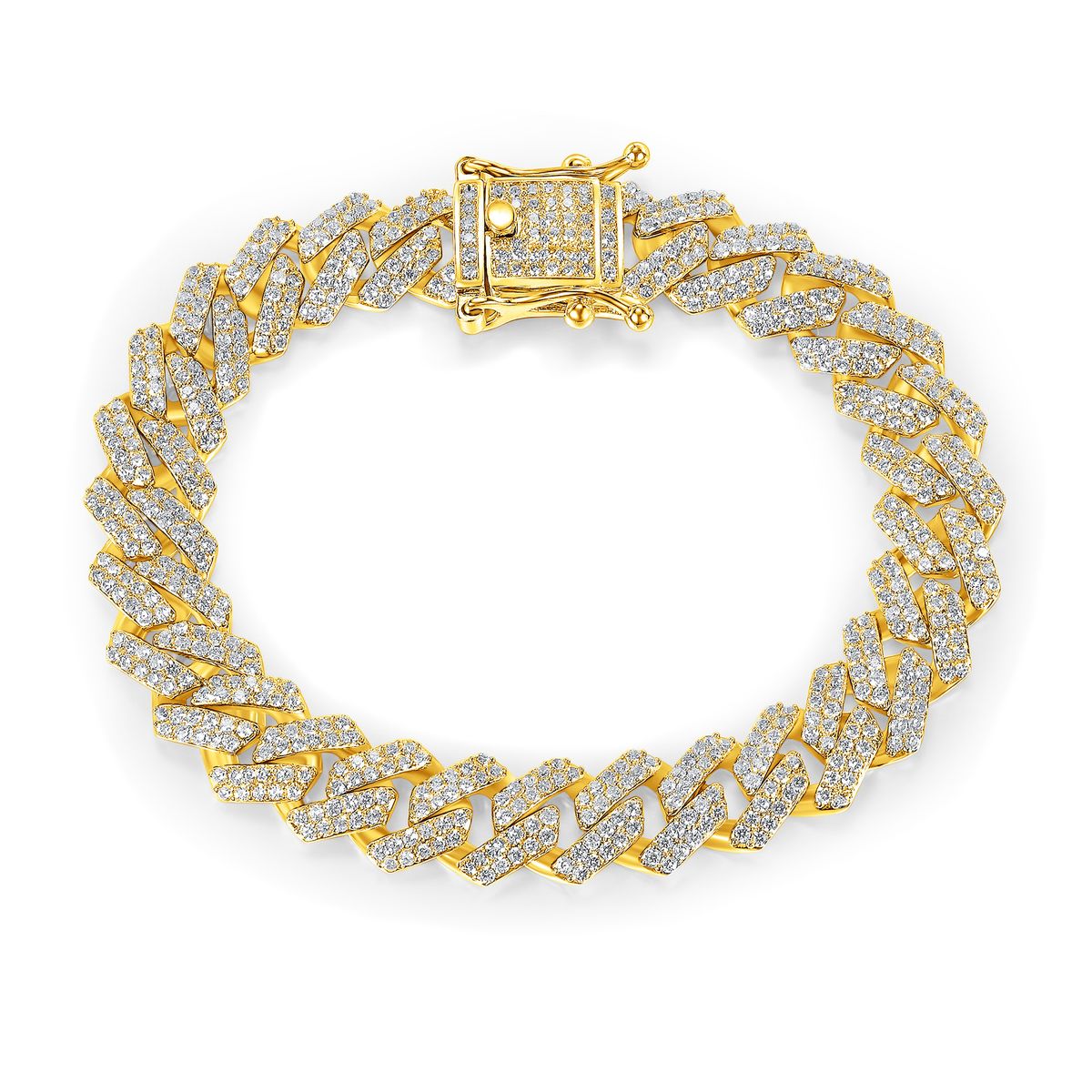 Bracciale con catena a maglie cubane da 10 mm, per uomo e donna, con chiusura a forma di 8, accessorio di moda unisex, leggero e resistente._voghion.com