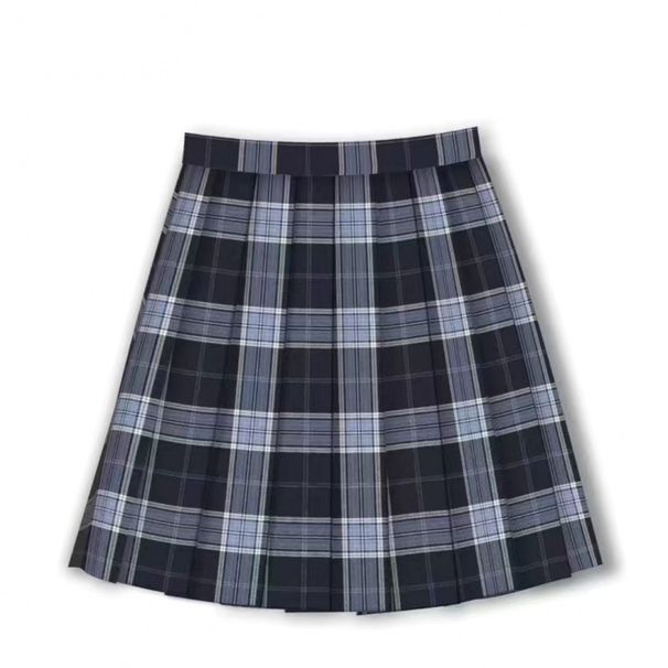 Autumn college style dark gray JK uniform jacket knitted sweater cardigan long sleeved top soft girl set_voghion.com