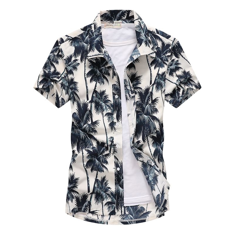 CT Sommer-Trendy Hawaii-Stil Strand Urlaub Reise Kurzarmhemd für Herren_voghion.com
