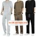 Ice silk suit men's summer simple temperament short sleeved T-shirt long pants breathable casual sportswear hang_voghion.com