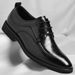 Euro Step Large Size Men's Leather 2025 Spring New Brogue Business For Men Office Shoes_voghion.com