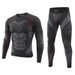 Men's Cycling Clothing Breathable Outdoor Tight Sports Underwear Thermal Set No.4_voghion.com