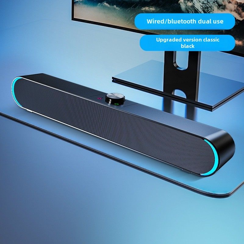 Computer stereo with microphone function notebook mini small speaker long multimedia bluetooth subwoofer_voghion.com