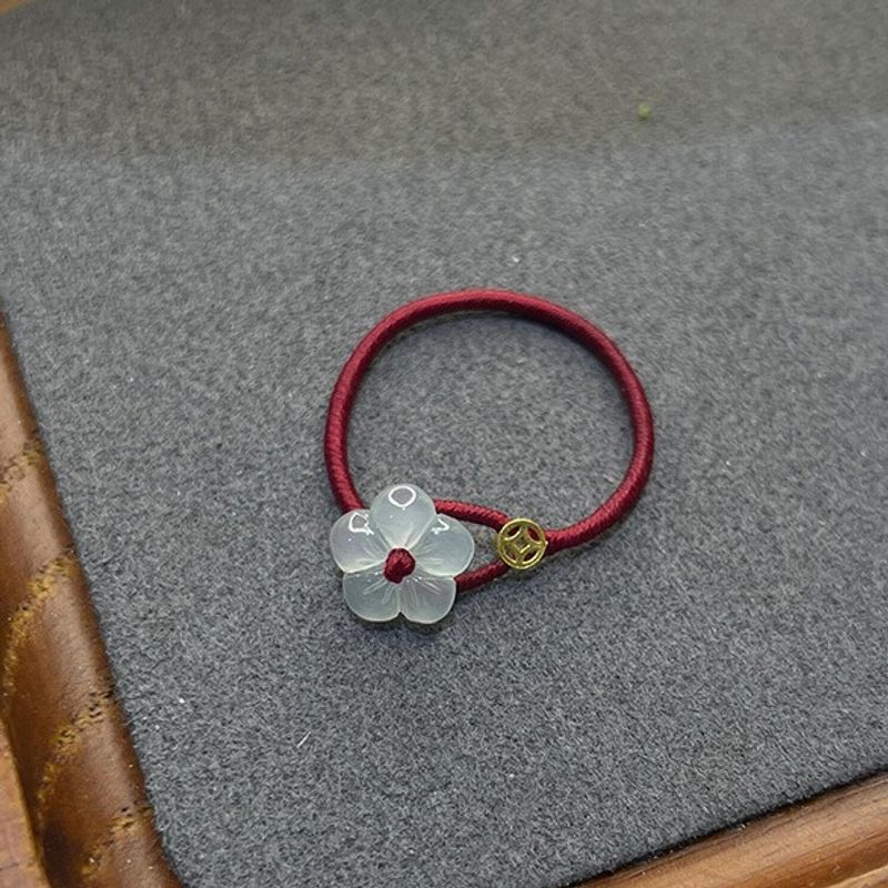 Neuer handgewebter Ring mit Blumen-Nischendesign im chinesischen Stil, antike Kupfermünze, süßer, einfacher Zeigefingerring_voghion.com
