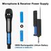 Rechargeable Wireless Microphone Battery 2000mAh UHF Dual Handheld Mic with Rechargeable Receiver For Karaoke Party Home_voghion.com