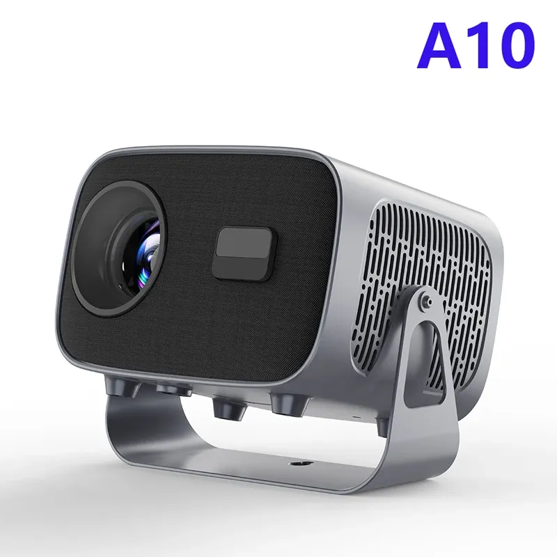 Projecteur 4K A10 1080P 660 ANSI Android 13 WiFi6 BT5.5 Autofocus Portable Home Cinéma Extérieur Mini Projecteur_voghion.com