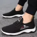 Sportschuhe Sneakers Runners Trainers Schuh Casual Fashion Track Schwarz Grau Mesh-Design Männer_voghion.com