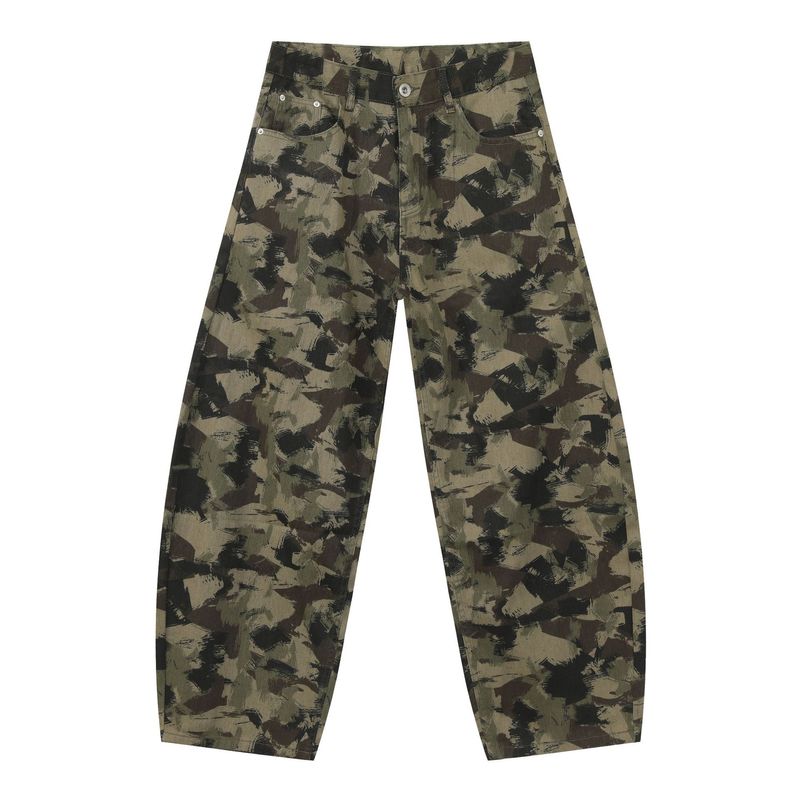 Herrenbekleidung High Street Retro Camouflage Machete Hose Freizeithose Herren Loose Gallery Design Hose_voghion.com