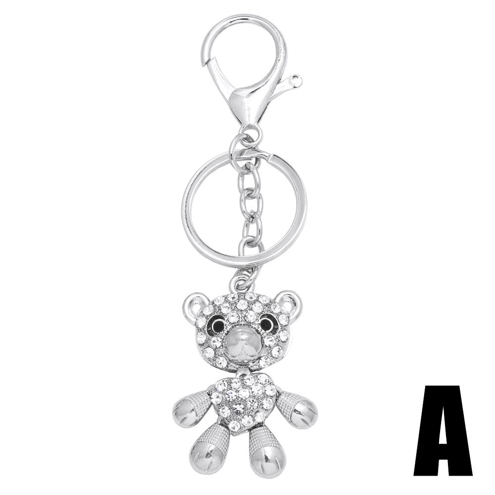 AS Accessories New Personality Creative Cute Exquisite Bear Pendant Bag Car Keychain Ornament Kca046_voghion.com