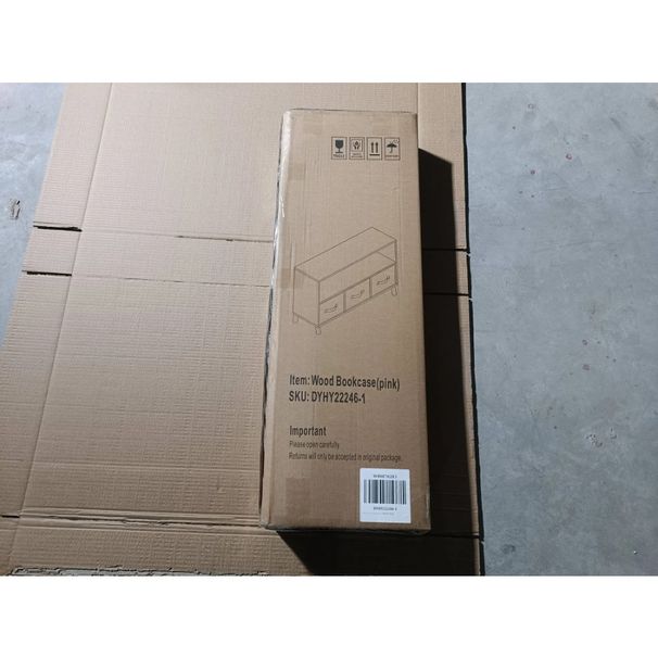 White Bookcase Collapsible Cabinet Drawers Display Book With 's Storage Fabric Pink Toy Organizer_voghion.com