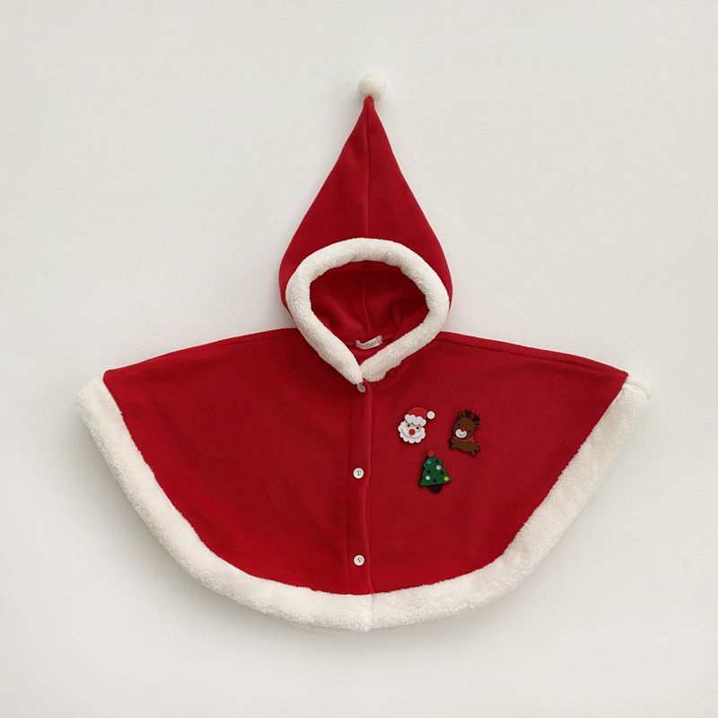 Christmas Children Christmas baby cloak Thickened Winter children's cloak windproof shawls for baby boys and girls_voghion.com
