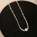 Pearl Broken Silver Necklace Women's High Sense Versatile Dress Collarbone Chain Temperament Light Luxury Niche Decorative Neck Chain Accessories_voghion.com