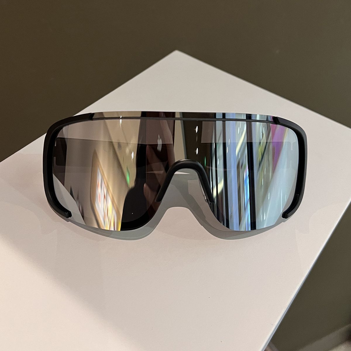 Fashion One-piece Large Frame Sunglasses For Skiing And Cycling, Suitable For Both Men And Women With Big Faces_voghion.com