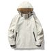 Single Layer Hooded Solid Color Waterproof Women's Thin Windproof Jacket Men's Three-Proof Mountaineering Clothing_voghion.com