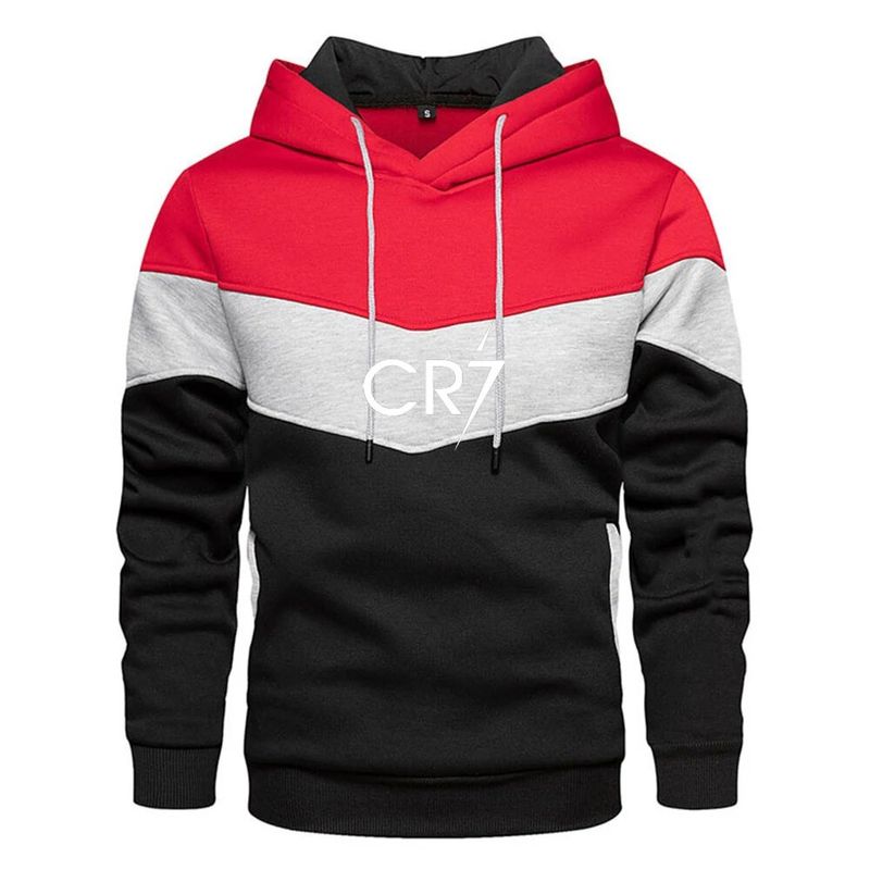2022 Patchwork Uomo CR7 Cristiano Ronaldo Stampa Felpa Casual Football Star Felpa con cappuccio oversize da uomo e da donna_voghion.com