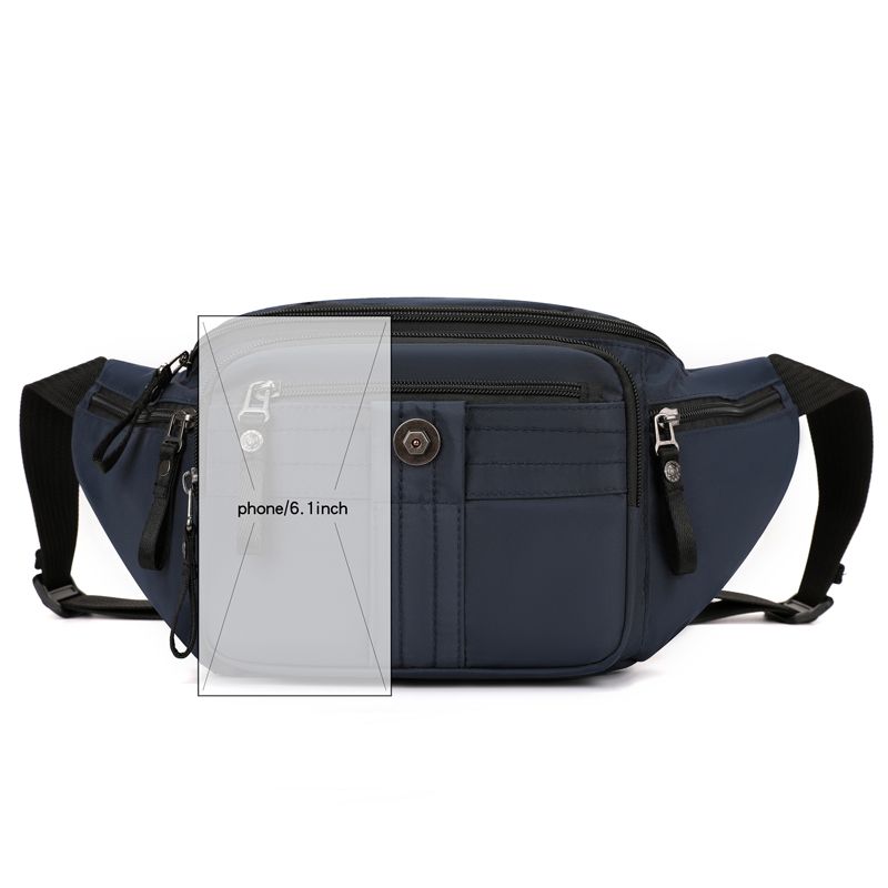 Ny ankomst flerlommet midje herre stor crossbody-skulderbrystveske nylonstoff vanntett liten utendørs ryggsekk_voghion.com