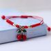Zodiac Year Red Rope Couple For Women DIY Strawberry Cherry Bracelet Woven Best Friend Children Student Gift Jewelry_voghion.com