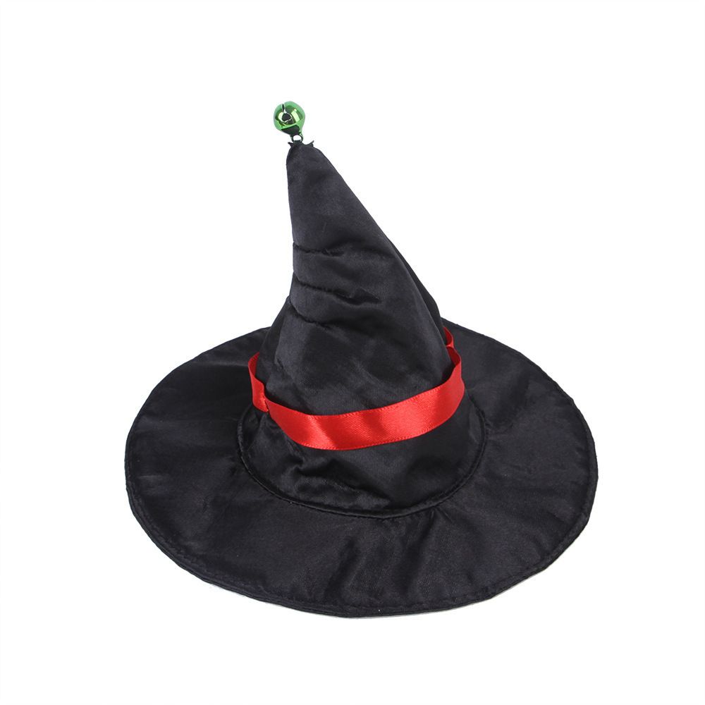 Z New Halloween Printed Wizard Cloak Pet Dog Cat Hat Set Decoration_voghion.com