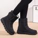 Schnee Mode Frau Wasserdichte Stiefel Damen Halten Warme Schuhe Für Frauen Flache Plüsch Botas Mujer Winter Boot Weibliche_voghion.com