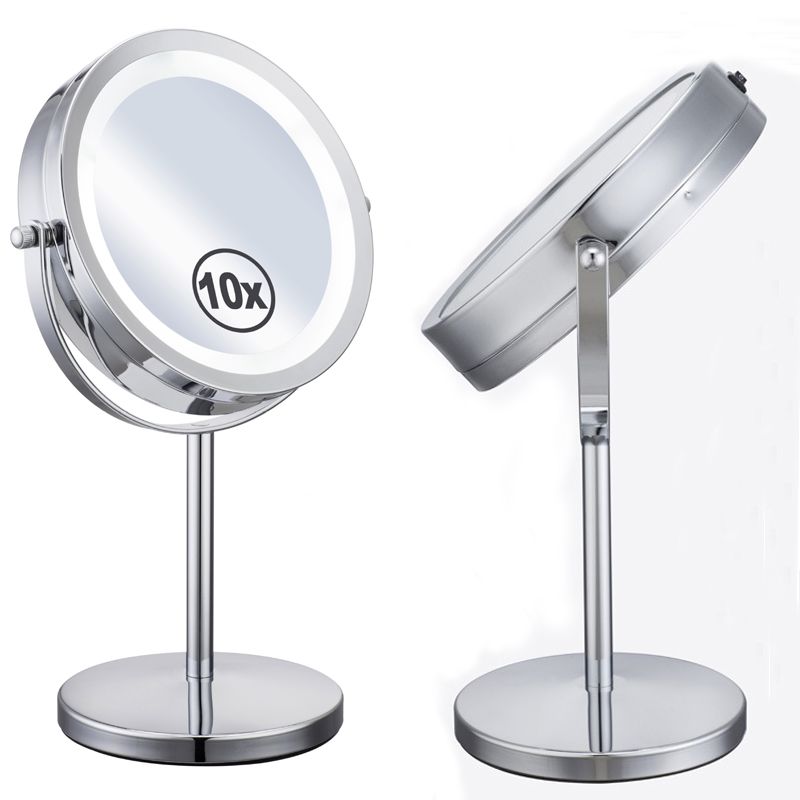 inches LED 7 Lights Makeup Mirror Desktop Double Side Mirror 5X or 10X Magnification New Style Bathroom Cosmetic Mirro_voghion.com