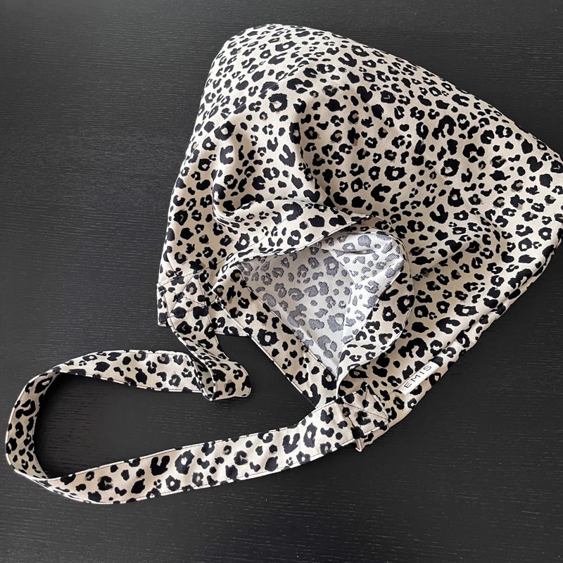 Women's leopard print bag Large capacity women's shopping bag_voghion.com