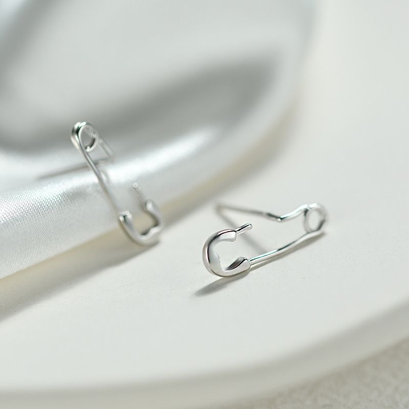 Tikins Cool Style S Solid Silver Geometric Pin Design Femminile Senso Piccoli Orecchini e Accessori_voghion.com