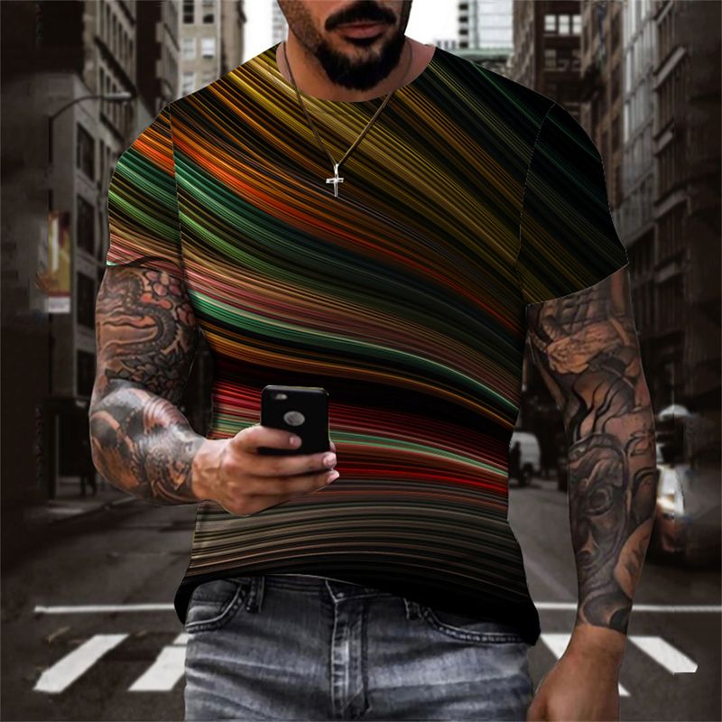 Sommer Herren T-Shirt 3D gedruckt Hip Hop lose Kurzarm Straßenkleidung übergroßes Vintage T-Shirt_voghion.com