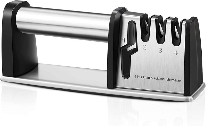 4-Stage Knife Sharpener - Professional Kitchen Tool_voghion.com