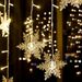 Christmas Light Led Snowflake Curtain Icicle Fairy String Lights Garland Outdoor For Home Garden New Year Party Decoration_voghion.com