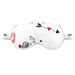 Cartoon Heart & Arrow Print Sleep Mask - Silk-Like White Fabric 100% Light Blocking Breathable & Soft Adjustable Headband_voghion.com