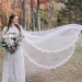 Hair Jewelry Long Bridal Veils With Comb 1 Tier Veil Scalloped Edge Lace Trim Cathedral Length Wedding Accessories For_voghion.com
