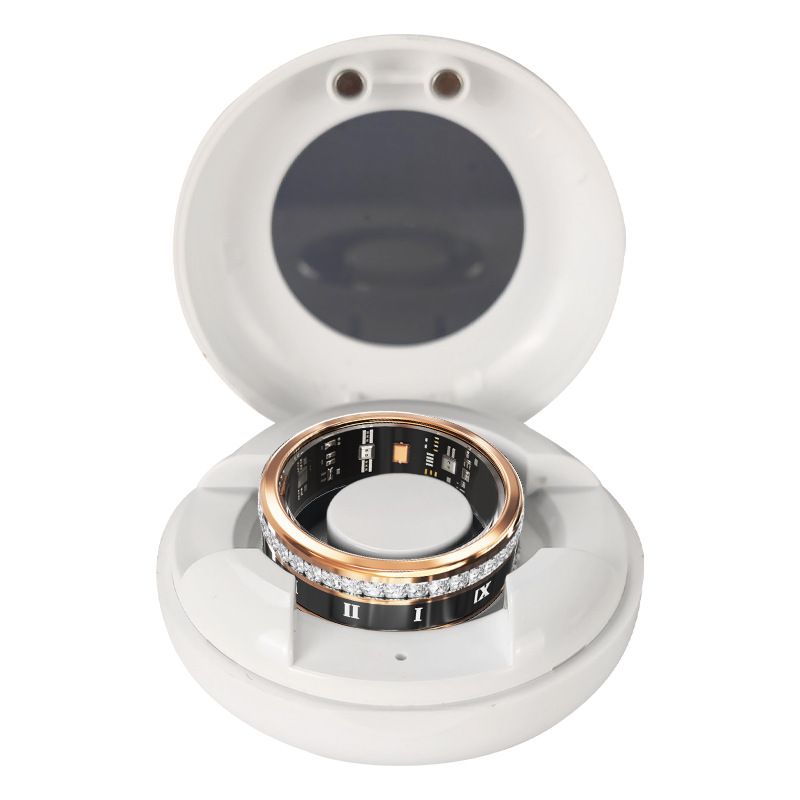 Ultra-Thin 6.5mm Smart Ring - AI Sleep Tracker With Real-Time Heart Rate, Blood Oxygen Waterproof & Temperature Monitoring For Fitness & Health​​_voghion.com