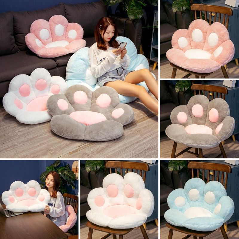 Cat Bear Claw Claw Cushion Soft Thermal Plush Sofa Pillow Nap Office_voghion.com