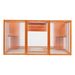Large Cat Enclosure with 5 Perches, 2 Condos and 1 Lockable Door, Orange_voghion.com