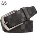 HOT Business with Genuine Leather Needle Button Plaid Pattern Versatile Decorative Jeans Western Pants Fashion Men's Belt_voghion.com